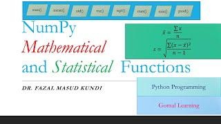 NumPy Mathematical and Statistical Functions