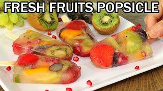 Homemade Fresh Fruit Popsicle - Natural Fruit Ice Cream