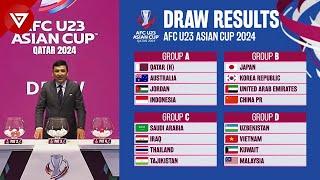 Draw Results AFC U23 Asian Cup Qatar 2024 Group Stage