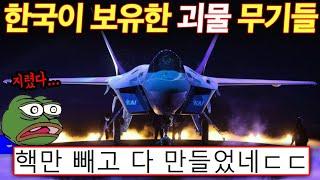 핵 못만들게 하니까 한국이 "빡쳐서" 만들어버린 개쩌는 무기 TOP6