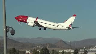 Norwegian Boeing 737-8Max SE-RTI Take Off Malaga LEMG