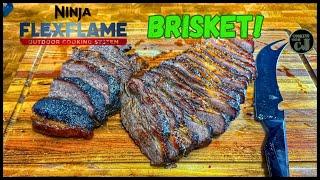 Ninja FlexFlame Grill Smoked Brisket! (Wagyu Brisket!) Featuring the ThermoPro Twin TempSpike Plus!