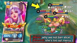 REASON WHY OTHER PLAYER’S ALWAYS BANNED ALICE  AFTER HER BUFFED!!  - MLBB