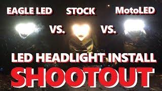 INSTALL LED EAGLE H4 HEADLIGHTS SKI-DOO + SHOOTOUT TEST