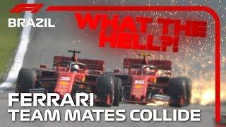 Vettel And Leclerc Collide! | 2019 Brazilian Grand Prix