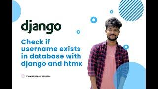 Check if username exists in database with django and htmx