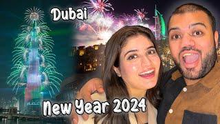 Celebrating New Year 2024 In Dubai  | Bohot Mushkil Se Fireworks Dekhe  | Happy New Year ️