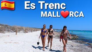4KNUDIST BEACH Es Trenc Mallorca Majorca | Beach walk  August  Spain 2022 ️ 34°C