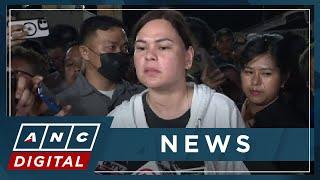 VP Duterte arrives in Villamor Airbase; gives statements on her father's arrest | ANC