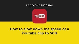 Slow down the speed of a YouTube video by half | YouTube Tutorial #1