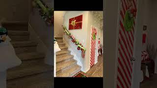 Added the Little Penguins | Christmas Banister Decor DIY