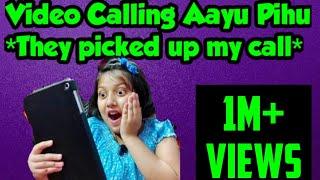 Video calling Aayu and Pihu|*They picked it up*|Aayu and Pihu show real number|chat and call