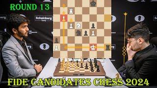 LEADER!! Gukesh vs Alireza Firouzja || FIDE Candidates Chess 2024 - R13