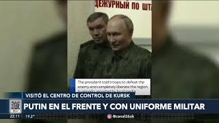 PUTIN utilizó un UNIFORME MILITAR  visitó el centro de control de KURSK | #26Global