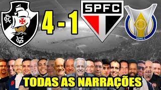 Todas as narrações - Vasco 4 x 1 São Paulo | Brasileirão 2024