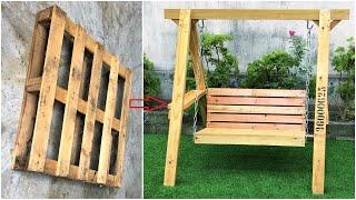 Woodworking Projects Old Pallets // Ideas Making Outdoor Swing For Your Garden