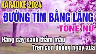 Đường Tím Bằng Lăng Karaoke Tone Nữ Nhạc Sống gia huy beat