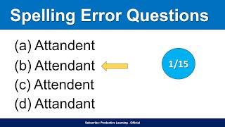 Spelling Error Questions || Choose Correct Word || Spelling Mistakes Questions for Competitive Exams