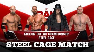 STEEL CAGE MATCH | THE UNDERTAKER + BROCK LESNAR + GOLDBERG + TRIPLE H | WWE |