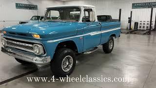 SOLD!!!!   BEAUTIFUL 1966 CHEVY K10 SHORT BOX PICKUP!! V8 WITH 4 SPEED MANUAL TRANSMISSION.