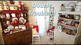 DOUBLE THE FUN with My Latest Vintage Red Kitchen Decor!!