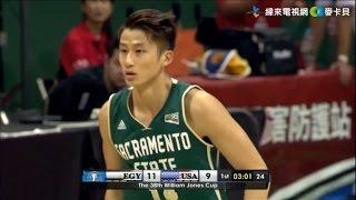 吳永盛 Jeff Wu Full Highlights VS 埃及(2016/07/28) 14分2籃板1助攻2抄截  瓊斯盃男子組