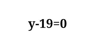 Equation y-19=0