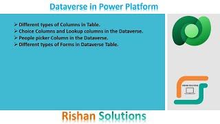 Columns and Forms in the Data verse - Model Driven App  #dataverse #ModelDrivenApp