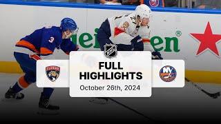 Panthers at Islanders | October 26, 2024 | NHL Full Game Highlights