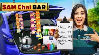 I Opened A Shop In My Car  For 24 Hours Challenge | * सब से सस्ता दुकान * | SAMREEN ALI