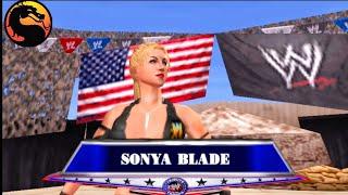 Sonya Blade From Mortal Kombat Caw Entrance And Preview - WWE SVR2k11 | PPSSPP | PSP