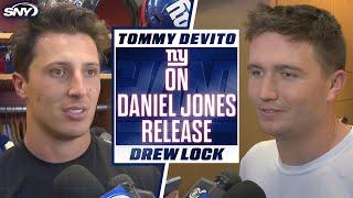 Tommy DeVito and Drew Lock react to Giants' release of Daniel Jones | SNY