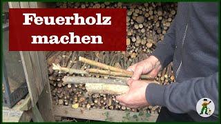 Feuerholz aus Ästen selber machen