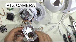 DISASSEMBLE PTZ CAMERA PARTS AND CONNECTORS