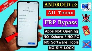 All Tecno Android 12 FRP Bypass 2024 | All Tecno FRP Lock Remove Google Account Bypass Without Pc