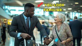 A Rich Black Man Helps An Old Lady At The Airport, He Is Shocked When She Reveals Her True Identity