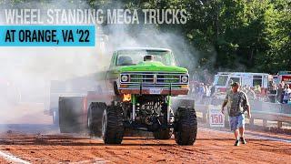 Wheel Standing Mega Trucks pulling at Thunder in Orange Virginia - June 2022