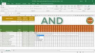 TECH 005   Create a quick and simple Time Line Gantt Chart in Excel