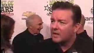 Ricky Gervais meets Brad Blanks on the New York Red Carpet