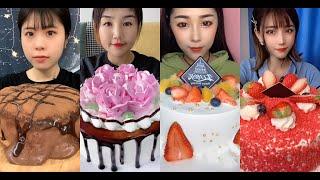 ASMR Chinese Mukbang Eating Creamy Cake蛋糕吃播［Eating Sounds］