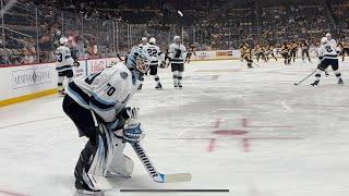 Karel Vejmelka & Jaxson Stauber Warm-Ups