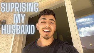 surprising my husband | flying to meet him