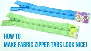 How To Sew Zipper Tab Ends - Easy and Neat Finish Zipper Tabs