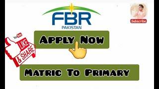 FBR Jobs 2020 Federal Board of Revenue | Federal Board of Revenue Apply Online Job | Govt Jobs 2020