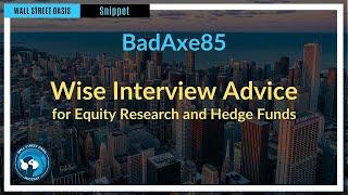 Wise Interview Advice for Equity Research and Hedge Funds | Episode 69 Highlights