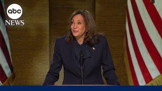 Kamala Harris attacks Trump as 'unserious man' during DNC speech