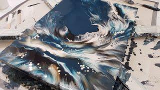 BEAUTIFUL CHAOS! Amazing BLOWOUT! - Acrylic Pour Painting