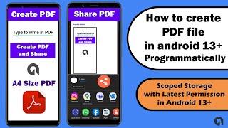 How to create PDF in android programmatically | share pdf file in android programmatically