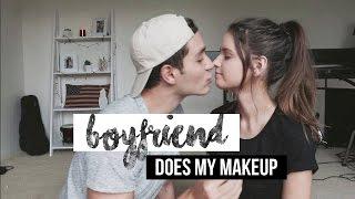 BOYFRIEND DOES MY MAKEUP | Jess Bauer & Gabriel Conte