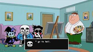 Sans, Jevil & Spamton but Peter Painted His Truth (Undertale & Deltarune Meme)